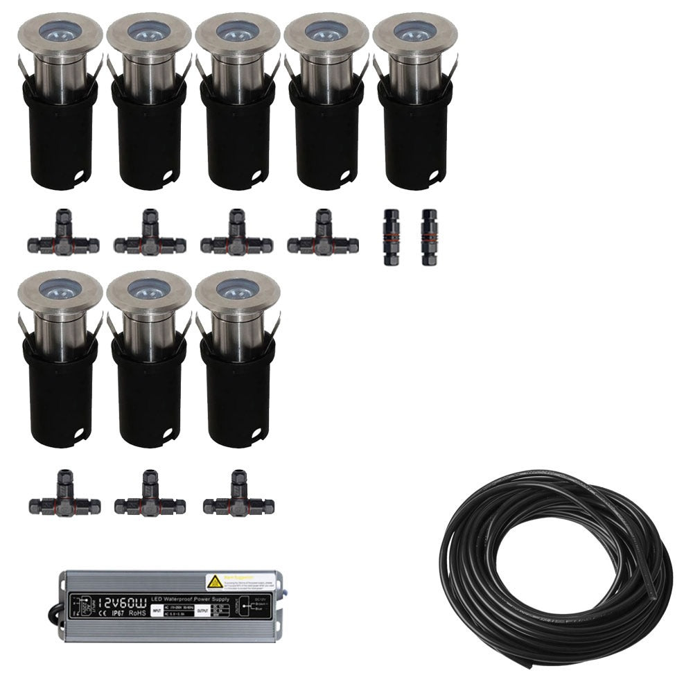 8x LED inbouw spot - 12V - 1 watt - 41mm - complete set 8x LED inbouw spot - 12V - 1 watt - 41mm - complete set